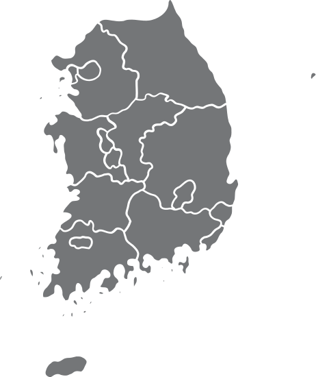대한민국 지도 개략도